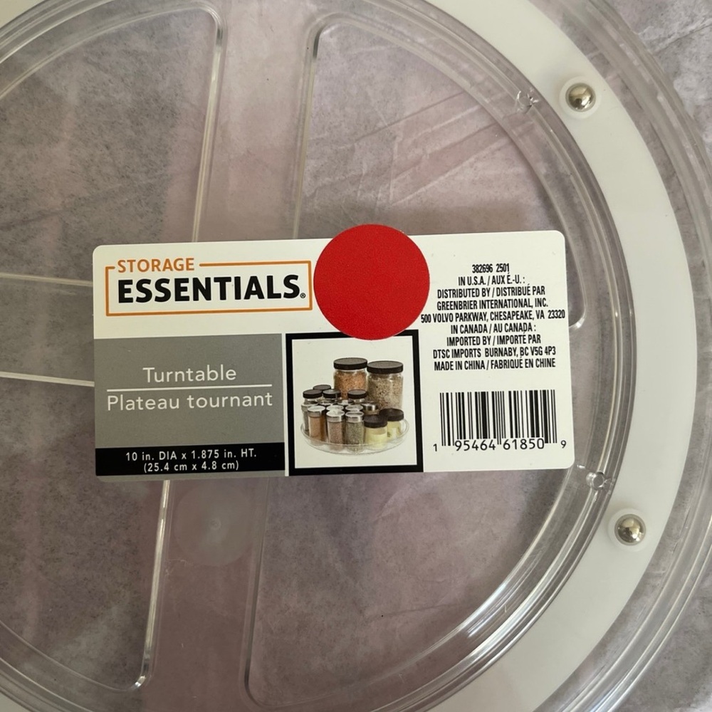 Essentials Transparent Turntable - Picture 2 of 2